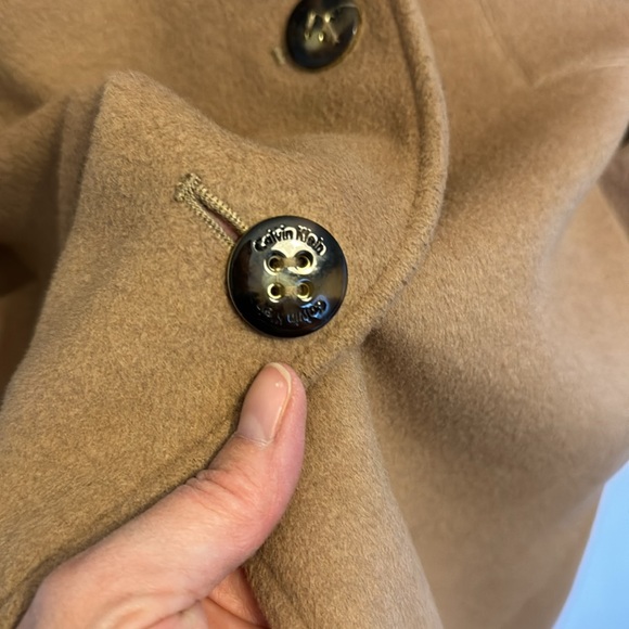 Calvin Klein wool cashmere single breasted coat - Picture 6 of 16